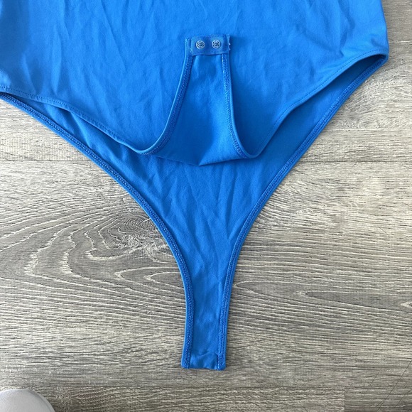 Zara High Neck Blue Bodysuit Size L - Picture 4 of 6